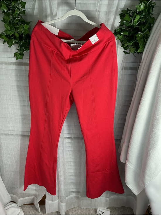Dear Scarlett Pants - Dear Scarlett Flared Pants - Coral Red